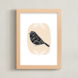 "Birdie" - Art Print in Tangerine Dream by Alicia Youngken - Framed