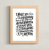 "I Love You in the Morning" - Art Print in Black by Laura Bolter - Framed