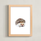 "Baby Hedgehog" - Art Print in Hedgehog Brown by Jieun K Rasband - Framed