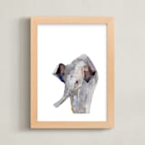 "Baby Animal Friends: Elephant" - Art Print in Elephant Gray by Jieun K Rasband - Framed