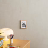 "Hello Zebra" - Art Print in black striped by Rebecca Marchese - In a Room