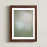 "Hazed Florals 2" - Art Print in Moss by Baumbirdy - Framed