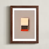 "Unstruck Red" - Art Print in Color Match Red by Andrew McClintock - Framed