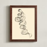 "Abstract Swirls" - Art Print in Vanilla Cream by Rebecca Johnstone - Framed