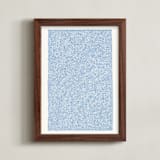 "Vibes" - Art Print in Rich Blue by Emily Kariniemi - Framed