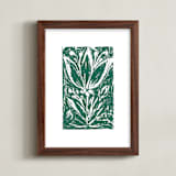 "Garden Print" - Art Print in Emerald Forest by Meggy Masters - Framed