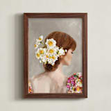 "Sanguine" - Art Print in Ivory by Marabou Design - Framed