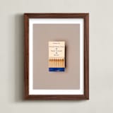 "Famous Food Blue" - Art Print in French Onion Blue by Andrew McClintock - Framed