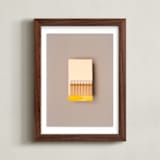 "Unstruck Yellow" - Art Print in Color Match Yellow by Andrew McClintock - Framed