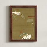 "Room 3 II" - Art Print in Earth Brown by Shiho Whitehead - Framed