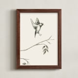 "Birds II" - Art Print in Sand by Teju Reval - Framed