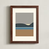 "Horizons Set 1" - Art Print in Earthy Brown by Roseanne Kenny - Framed
