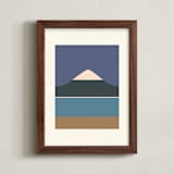 "Horizons Set 4" - Art Print in Purple Peaks by Roseanne Kenny - Framed