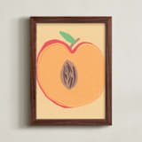 "Peach Pit" - Art Print in Soft Peach by Elliot Stokes - Framed
