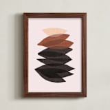 "organic stack" - Art Print in chestnut by Carrie Moradi - Framed