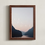 "Explore Your World" - Art Print in Dawn by Amy Carroll - Framed