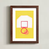 "Basketball Hoop" - Art Print in Slam Dunk Sun by Elliot Stokes - Framed