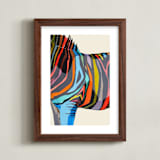 "Safari Stripes" - Art Print in Multi by Jess Franks - Framed