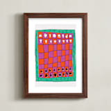"Colorful Chess" - Art Print in Tropical by Simona Camp - Framed