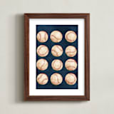 "Dinger 1 Spin Cycle" - Art Print in Navy by Kamala Nahas - Framed