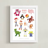 "Andy's Toys from Disney and Pixar's Toy Story" - Personalized Art Print in Candy by Rebecca Smith - Framed
