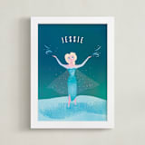 "Disney Elsa's Magic" - Personalized Art Print in Frost by Lori Wemple - Framed