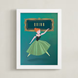 "Anna's Frame from Disney's Frozen" - Personalized Art Print in Sage by Lori Wemple - Framed