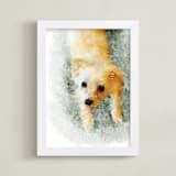 "Custom Pet Portrait" - Custom Print in White by Minted - Framed
