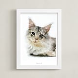 "Your Pet: Portrait Custom Text Print" - Custom Print in White by Minted - Framed