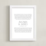 "Our Vows: Portrait Orientation Custom Print" - Custom Print in Midnight Blue by Minted - Framed