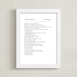"Your Lyrics: Custom Print " - Custom Print in White by Minted - Framed
