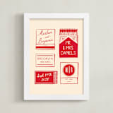 "Matchbooks" - Custom Print in Fire by Jennifer Lew - Framed