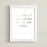 "Custom Quotes" - Custom Foil Print in Gold by Minted - Framed