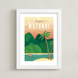 "Escape to Motunui" - Art Print in Sunset by Erica Krystek - Framed