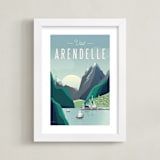 "Visit Arendelle" - Art Print in Glacier by Erica Krystek - Framed