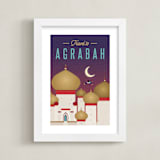 "Travel to Agrabah" - Art Print in Night Sky by Erica Krystek - Framed
