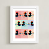 "3D Mickey Mouse" - Art Print in Sherbet by Emanuela Carratoni - Framed