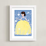 "Enchanted Snow White" - Art Print in Bluebird by Angela Thompson - Framed