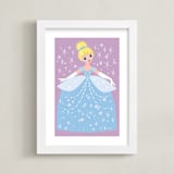 "Sparkling Cinderella" - Art Print in Midnight by Angela Thompson - Framed