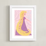 "Dreaming Rapunzel" - Art Print in Petal by Angela Thompson - Framed