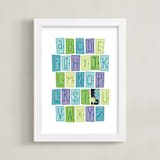 "Alphabet Doors" - Art Print in Iris by Jessie Steury - Framed