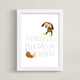 "Slinky Dog Saves the Day" - Art Print in Bark by Jackie Crawford - Framed