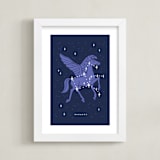 "Disney's Pegasus Stars Are Born" - Art Print in Purple by Rebecca Smith - Framed