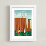 "Welcome to Paradise Falls from Disney and Pixar's Up" - Art Print in Waterfall by Erica Krystek - Framed