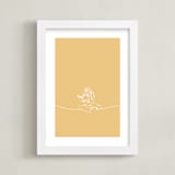 "Lost In A Book From Disney's Beauty and the Beast" - Art Print in Buttermilk by Britt Mills - Framed