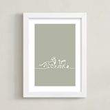 "The Trio from Disney's The Lion King" - Art Print in Sage by Britt Mills - Framed