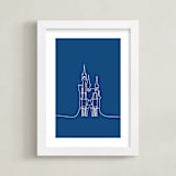 "The Castle from Disney's Cinderella" - Art Print in Midnight by Britt Mills - Framed