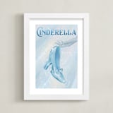 "Disney's Cinderella Glass Slipper" - Art Print in Glass by Leah Bisch - Framed
