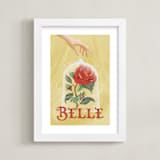 "Disney's Belle Rose" - Art Print in Golden by Leah Bisch - Framed