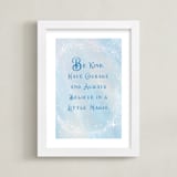 "Disney's Cinderella Magic Quote" - Art Print in Blue by Leah Bisch - Framed